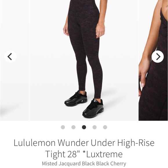 Lululemon Misted Jacquard black cherry WU tight - Picture 3 of 4